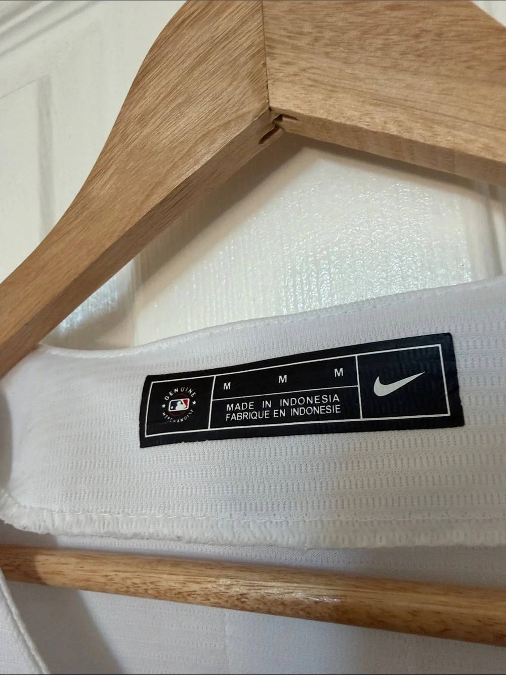 Nike White Dodgers Fernando 34 Patch Jersey with Red Number